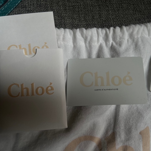 Chloe Light Blue Leather Mini Marcie Crossbody Bag Turquoise Summer Bag - Picture 15 of 15